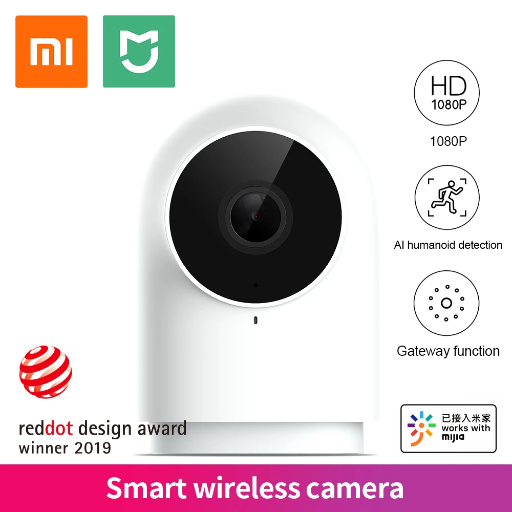Оригинальная Беспроводная смарт-камера MIJIA Aqara функция шлюза G2 1080P связь Zigbee IP
