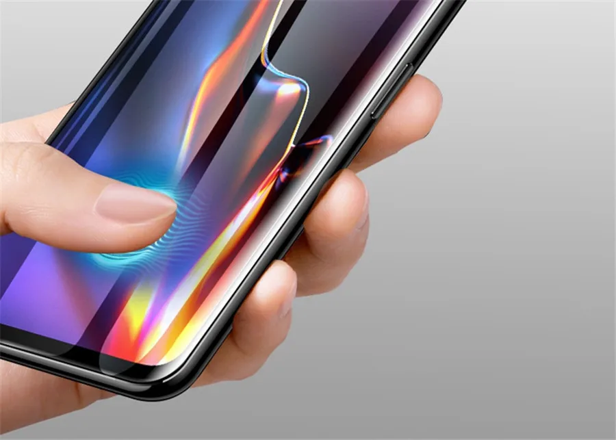 9D полностью наклеиваемая поверхность закаленное Стекло для Oneplus X 7, 6 комплектов/партия, размер 6T 5T с уровнем твердости 9H HD закаленное Стекло для Oneplus 5 T, 6 T, 3T Экран протектор пленка для всего экрана