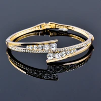leeker dazzling cubic zirconia hollow bangle cuff women luxury crystal bracelets on hand silver color jewelry bijoux zd1 lk2