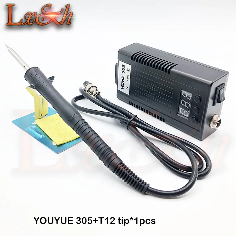 305 and1pcs tip YOUYUE305 110 В/220 В Мини Портативный паяльник цифровая паяльная станция BGA с наконечником для T12-I FX-951/936+ лучше, чем bk950D - Цвет: 305 and1pcs tip