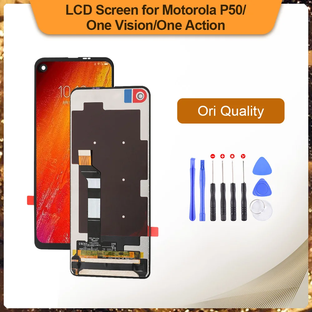 Original LCD Screen For Moto One Vision LCD Display For P50 XT1970 One Action Display LCD Screen Touch Digitizer Assembly