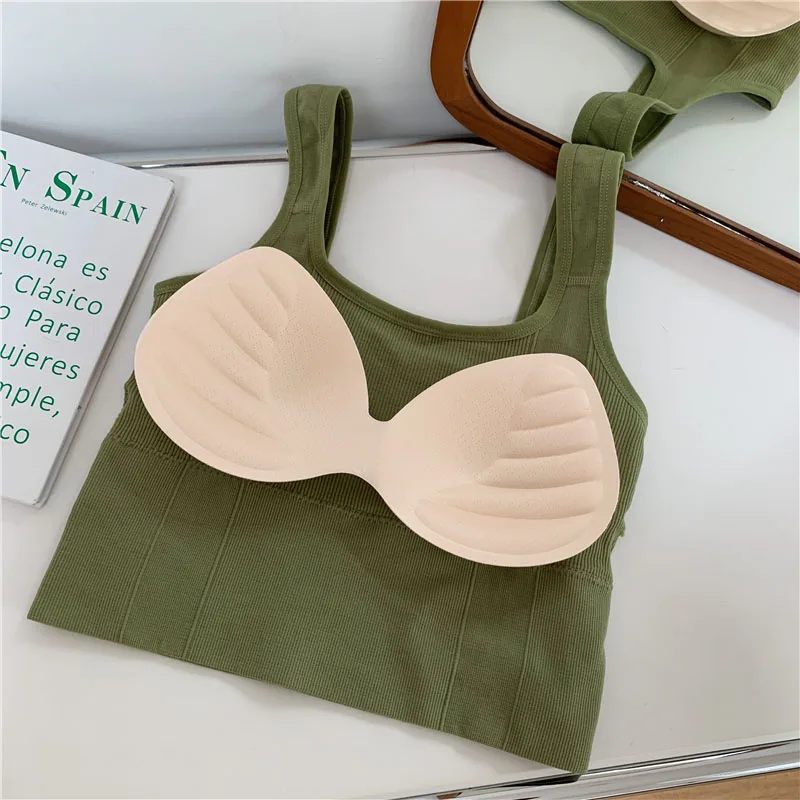 

Vest Harness Women Summer Crop Tops Lady Girls Summer White Tanks Slim Camis Ladies Wide Strap Tees Skinny Femme Camisole