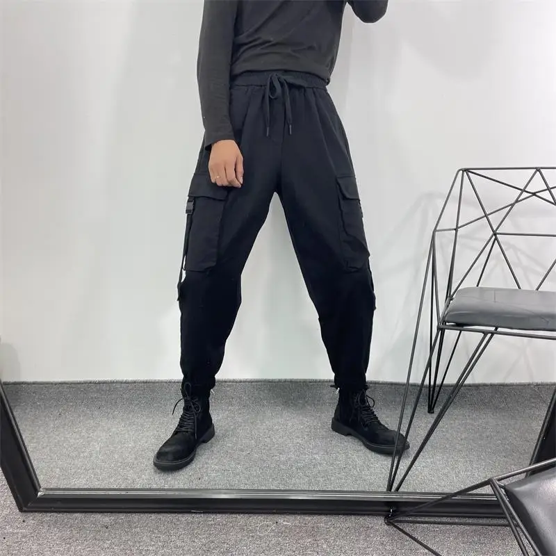 

Men's Harun Pants Spring And Autumn New Work Style Pocket Decoration Fashionable Youth Leisure Loose Large Pants