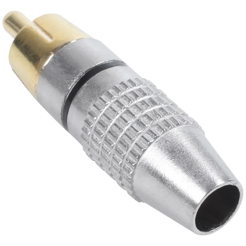 AAAE Top 2pcs RCA штекер адаптер аудио Phono позолоченный припой разъем золото +