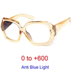 Новинка 2021, Модные Винтажные Очки большого размера для чтения, женские прозрачные коричневые оптические очки с увеличительным стеклом, компьютерные очки с защитой от усталости