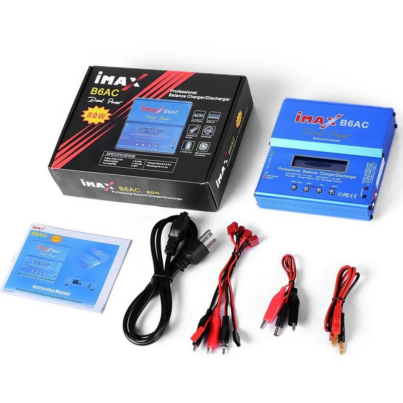 IMAX B6AC 80 Вт 6A AC/DC двойной мощность Lipo батарея баланс зарядное устройство Dis зарядное устройство для 1-6s Lipo литий-ионный срок службы 1-15s NiMh NiCad