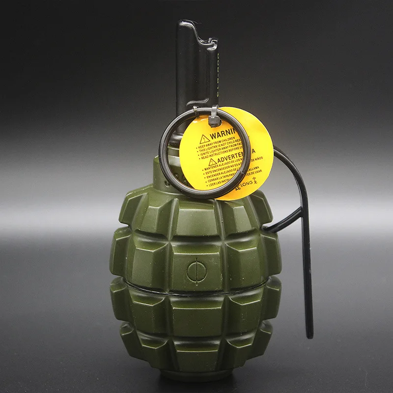 

Cool Torch Lighter Butane Lighter Grenade Model Windproof with Ashtray Table Top Decoration Smoking Accessories Gift for Men