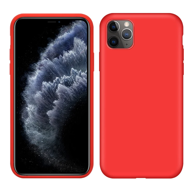 Red Мягкий жидкий силиконовый чехол для iPhone 11 Pro Max XS XR X 6 S 6 S Чехол для iPhone 11 Pro Max XR XS MAX X желтый 11 Pro Чехол - Цвет: Red