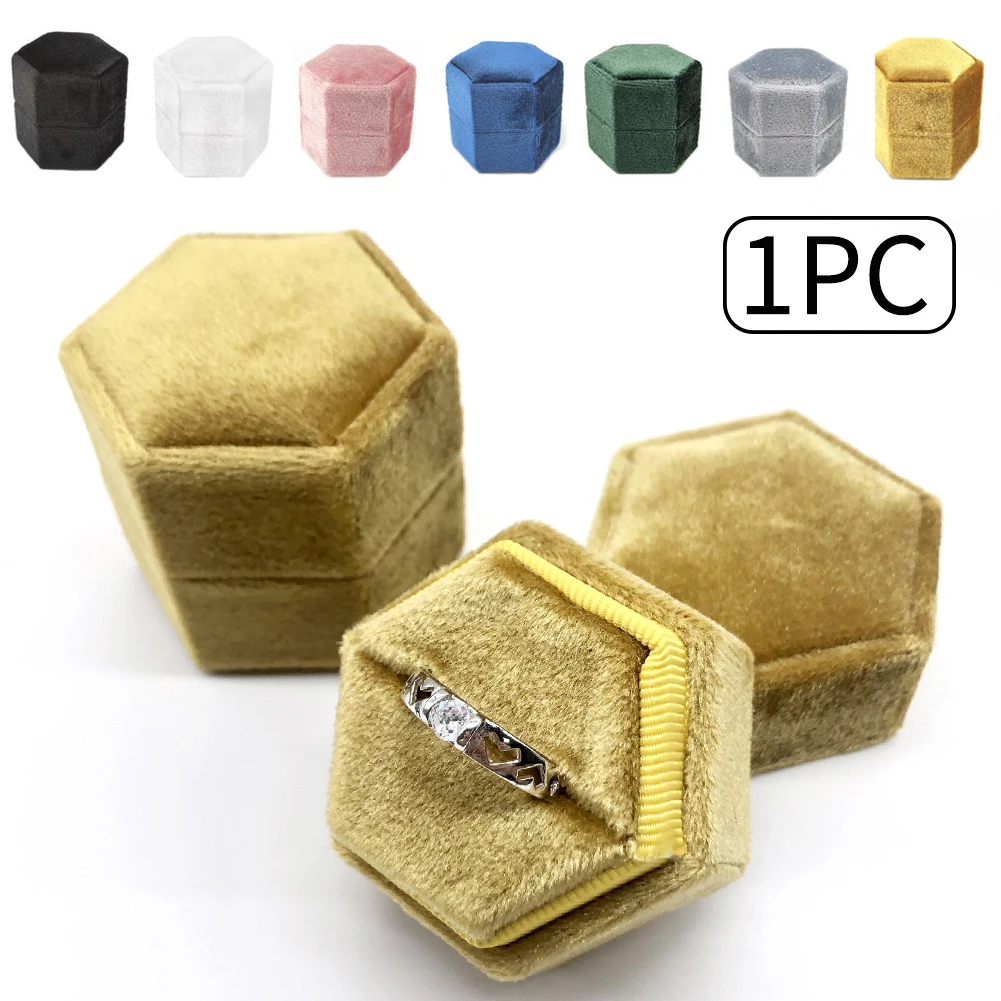 

Home Soft For Brides Elegant Vintage Jewelry Storage Velvet Ring Box Weddings Display Holder Engagement Photography Props Gifts