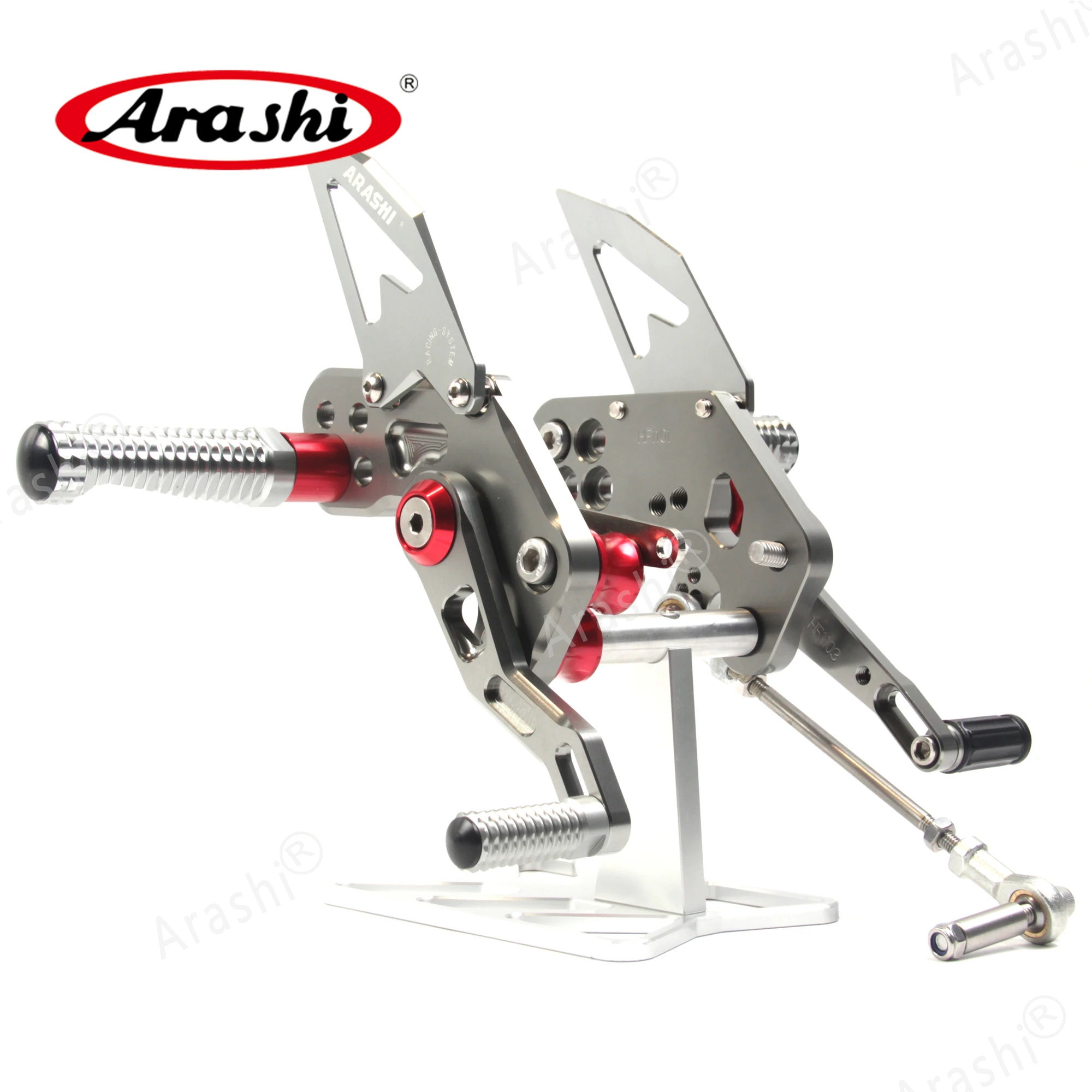 Мотоциклетная подножка Arashi для KAWASAKI Z125 / Pro 2016 2017 2018 2019 CNC регулируемая задняя