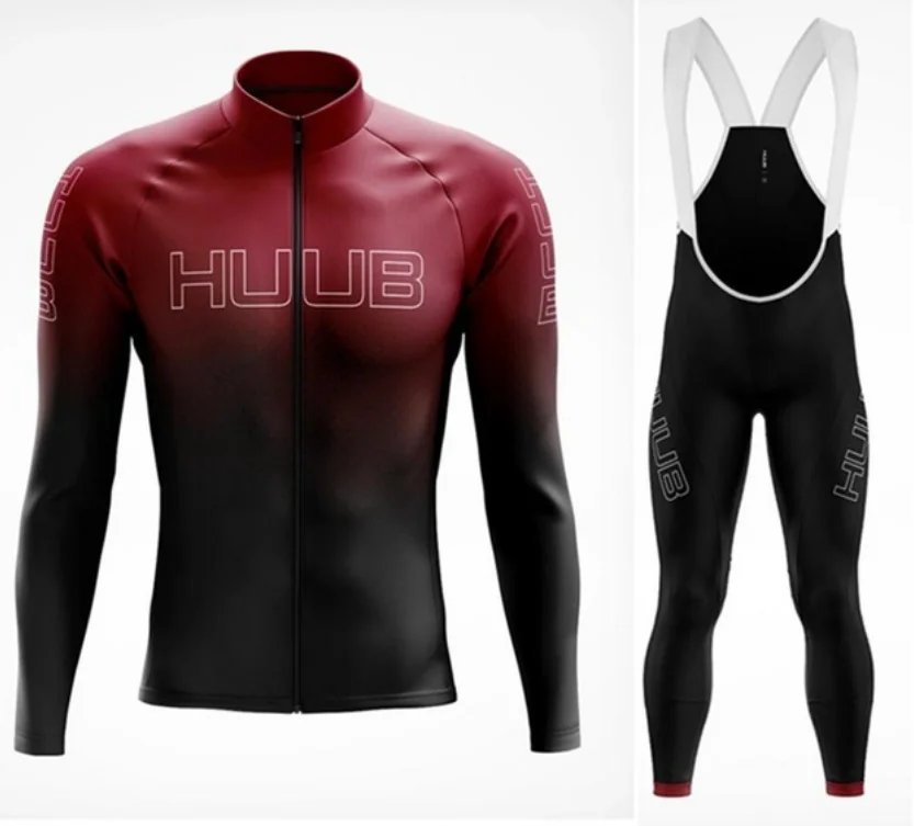 Outdoor bicycle Long sleeve suit winter gel cushion Bike suit For Men