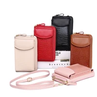 ladys mobile phone bag mini one shoulder coin wallet purse multifunctional messenger vertical bag cover type 7136