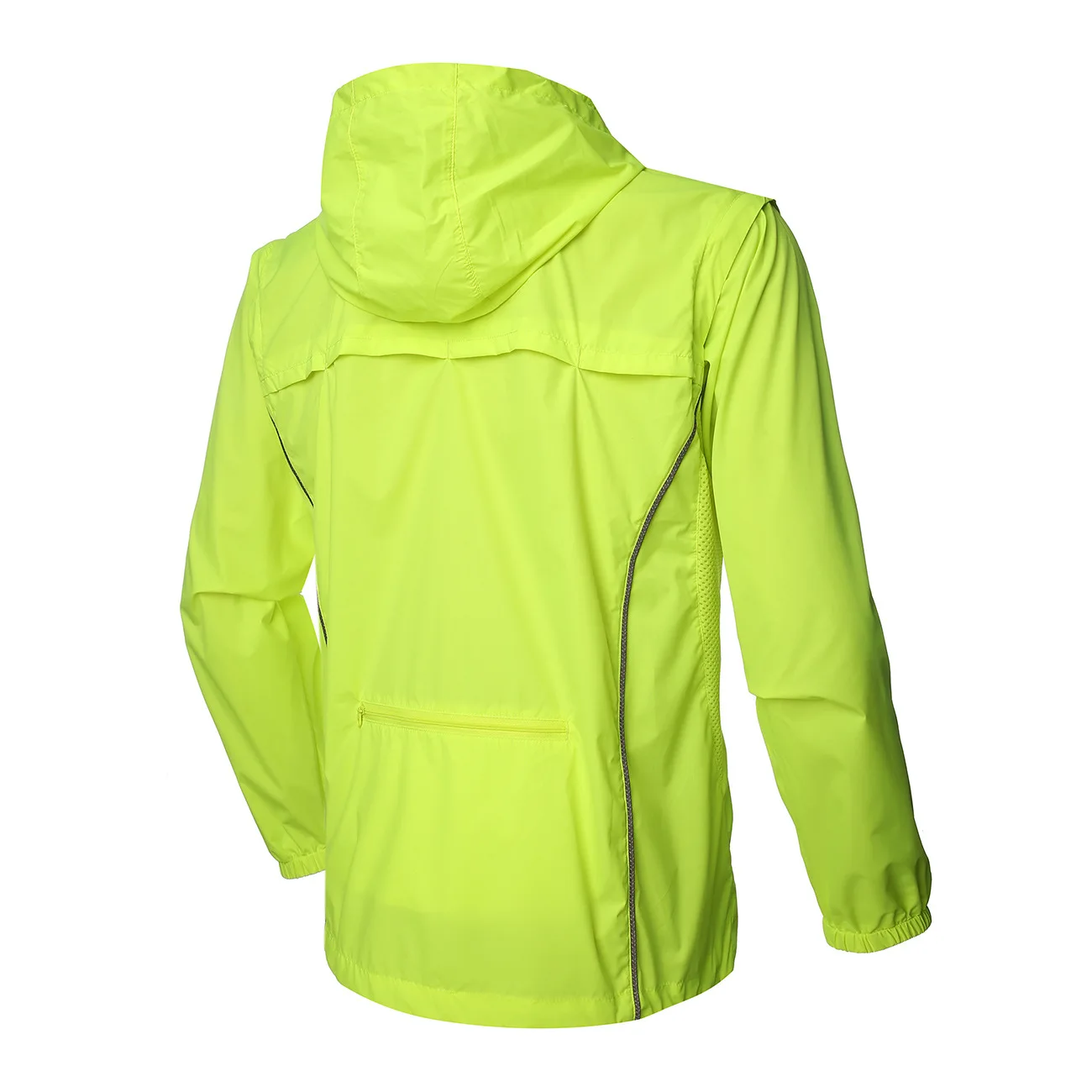 Розовая ветрозащитная куртка с отстегивающимся длинным рукавом георгем