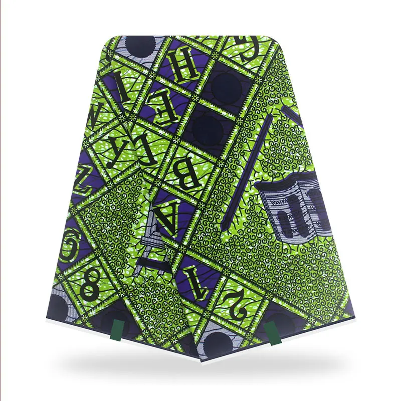 

100% Cotton African Wax Cotton Fabric High Quality African Fabric Print Wax For Fashion Sewing 6yards A211-28