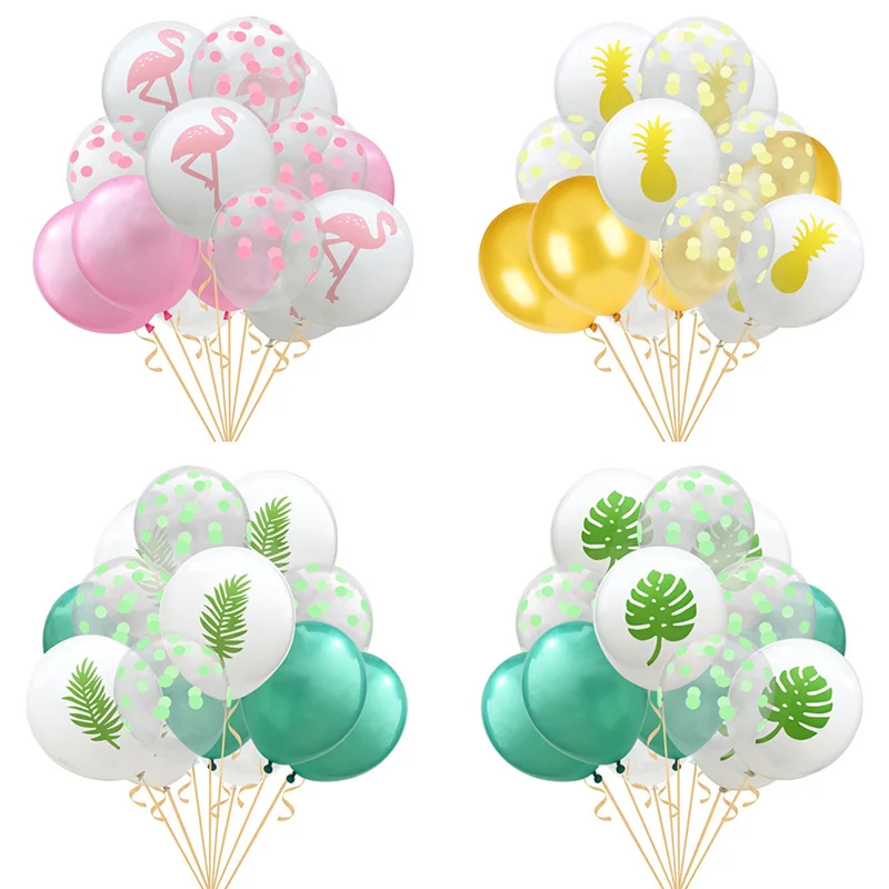 12 дюймов Фламинго ананас конфетти Черепаха лист шар латексные украшения на день