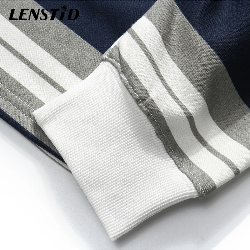 

LENSTID Men Hip Hop Striped Sweatshirts Harajuku Streetwear Hipster Pullover Hoodies 2020 Autumn Casual Tracksuit Sweat-shirt