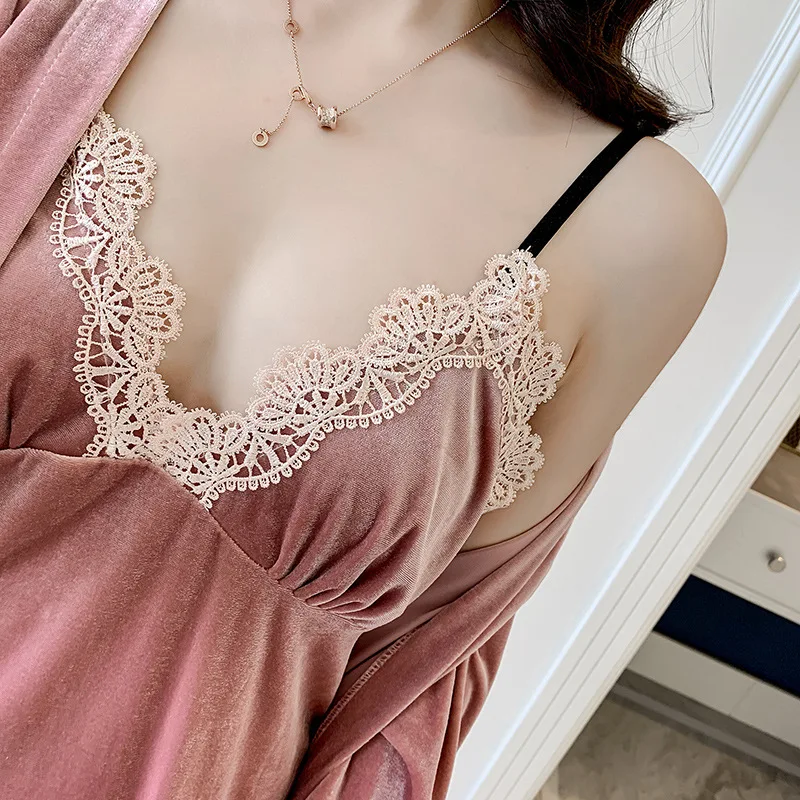 Женские пижамные комплекты из 2 предметов Pleuche осенне-зимняя одежда для дома