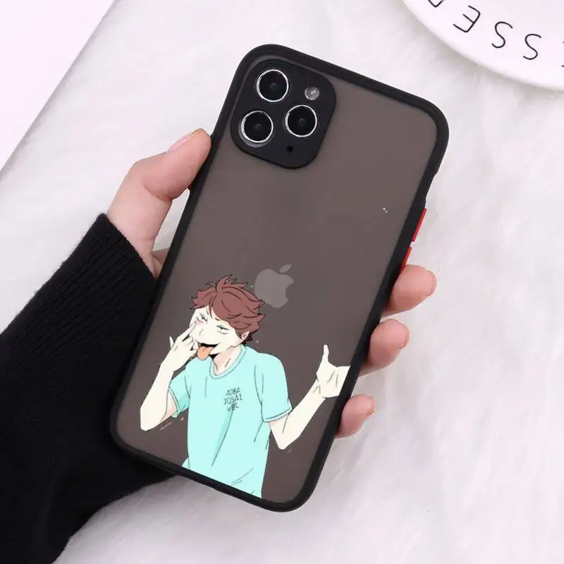 

Anime Haikyuu Oikawa funda Phone Cases Matte Transparent For iPhone 12 Mini 11 Pro XR XS Max 7 8 Plus