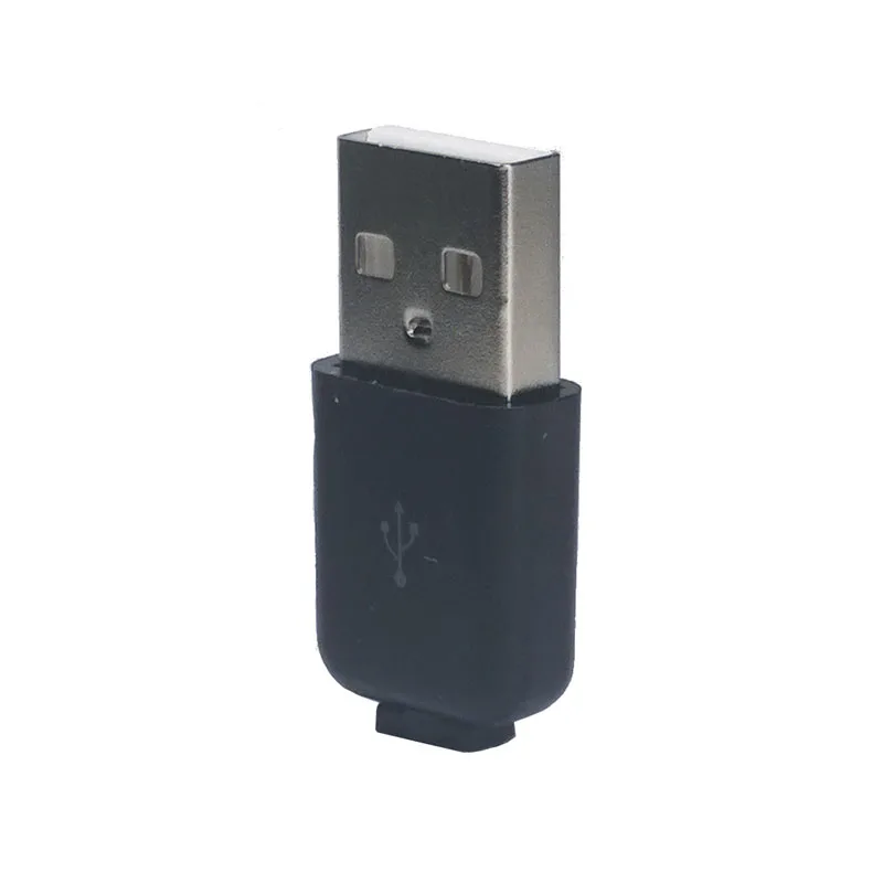 Black 10 шт./партия штыревой разъем типа А 4Pin квадратные USB разъемы пластиковый корпус USB Разъем плоский ПОРТ Jack хвост разъем Sockect - Цвет: Black