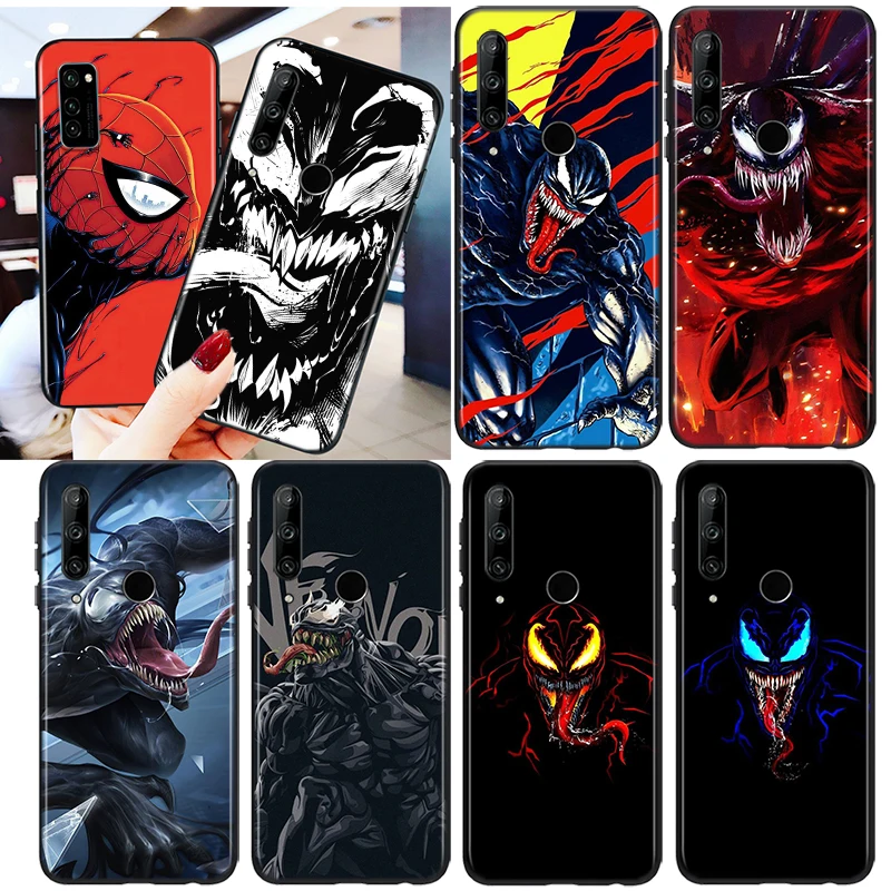 

Marvel Avengers Super Hero Venom For Honor 8S 8C 8X MAX 8A 8 7S 7A 7C Play 3E Prime Pro 2020 2019 Silicone Black Phone Case