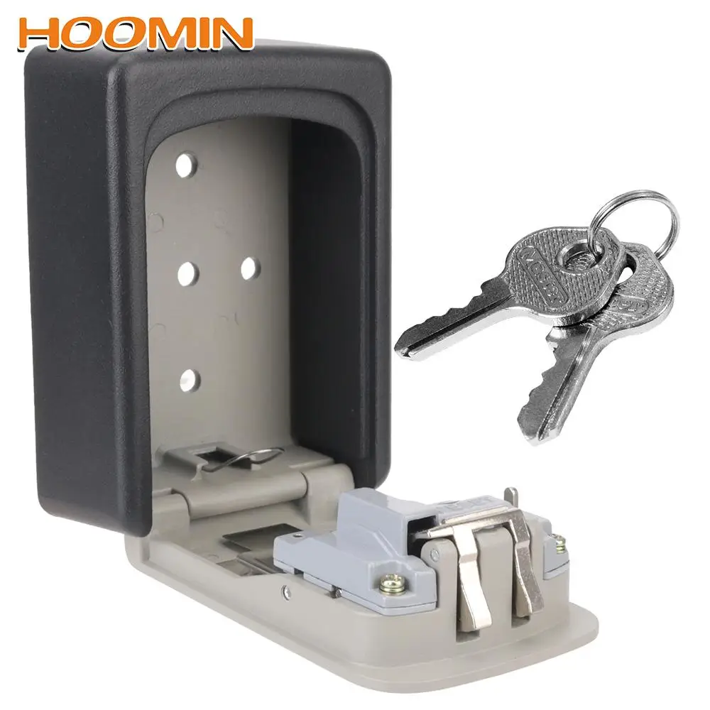 

4 Digit Combination Password Key Safe-box Indoor Outdoor Zinc Alloy Wall Mounted Key Lock Box Home Storage