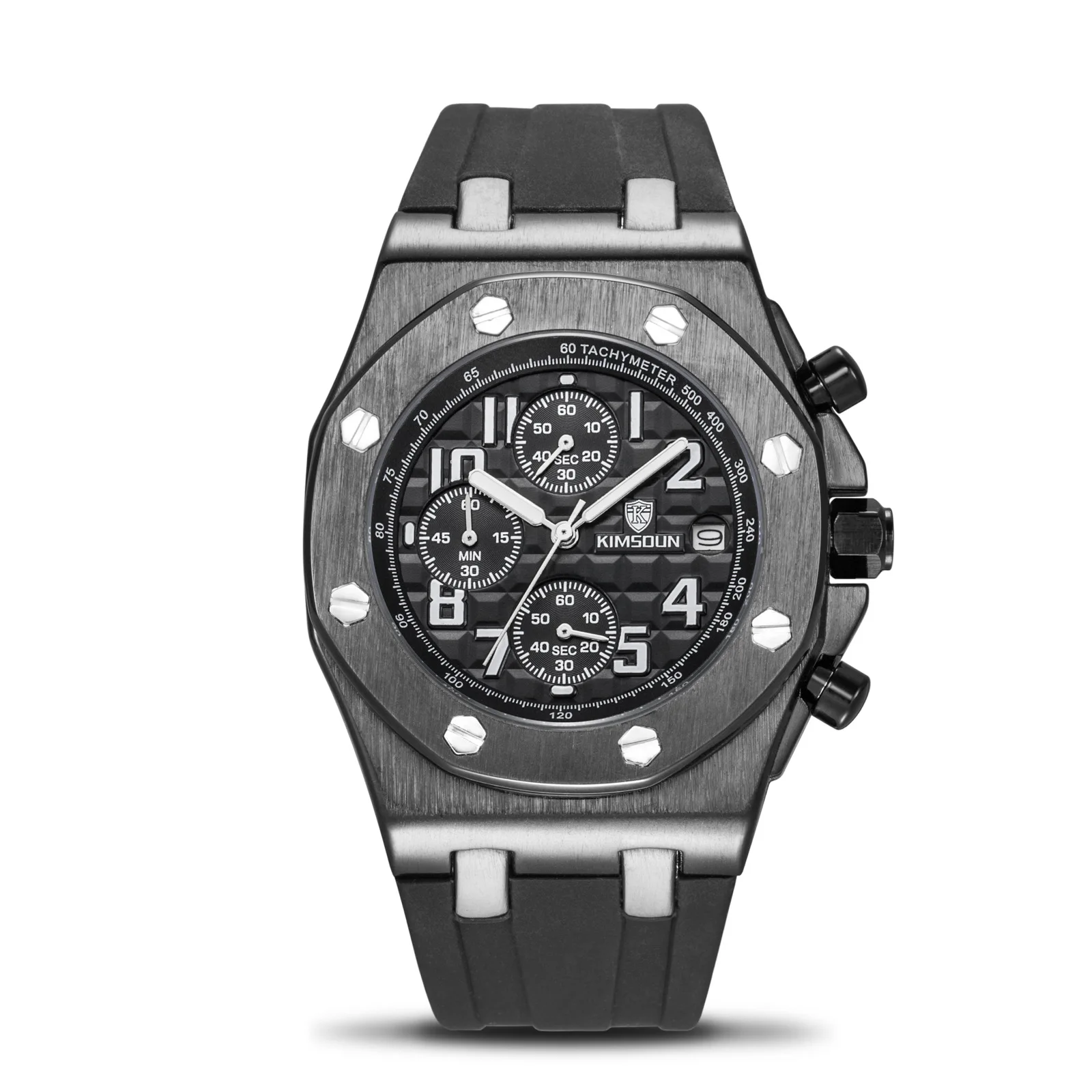Switzerland Royal Rolexable Japan Miyota кварц модные часы мужские силиконовые три глаза многофункциональный водонепроницаемый montre homme - Цвет: orange