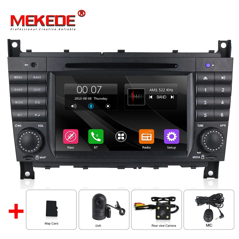 Автомагнитола с емкостным экраном HD 2 DIN DVD GPS для Mercedes/Benz W203 W209 w222 W169 A160 C180 C200 C230 C240