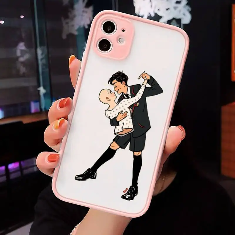 

The Umbrella Academy Phone Cases Matte transparent For Pink iPhone 12 Mini 11 Pro XR XS Max 7 8 Plus X Back Cover