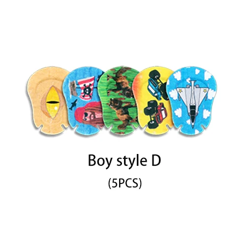 New Children's Color Squint Amblyopia Eye Patch Eye Full Cover Opaque Child Amblyopia Training Orthoptic Eyeshade Large Pattern - Цвет: 5pcs Boy style D