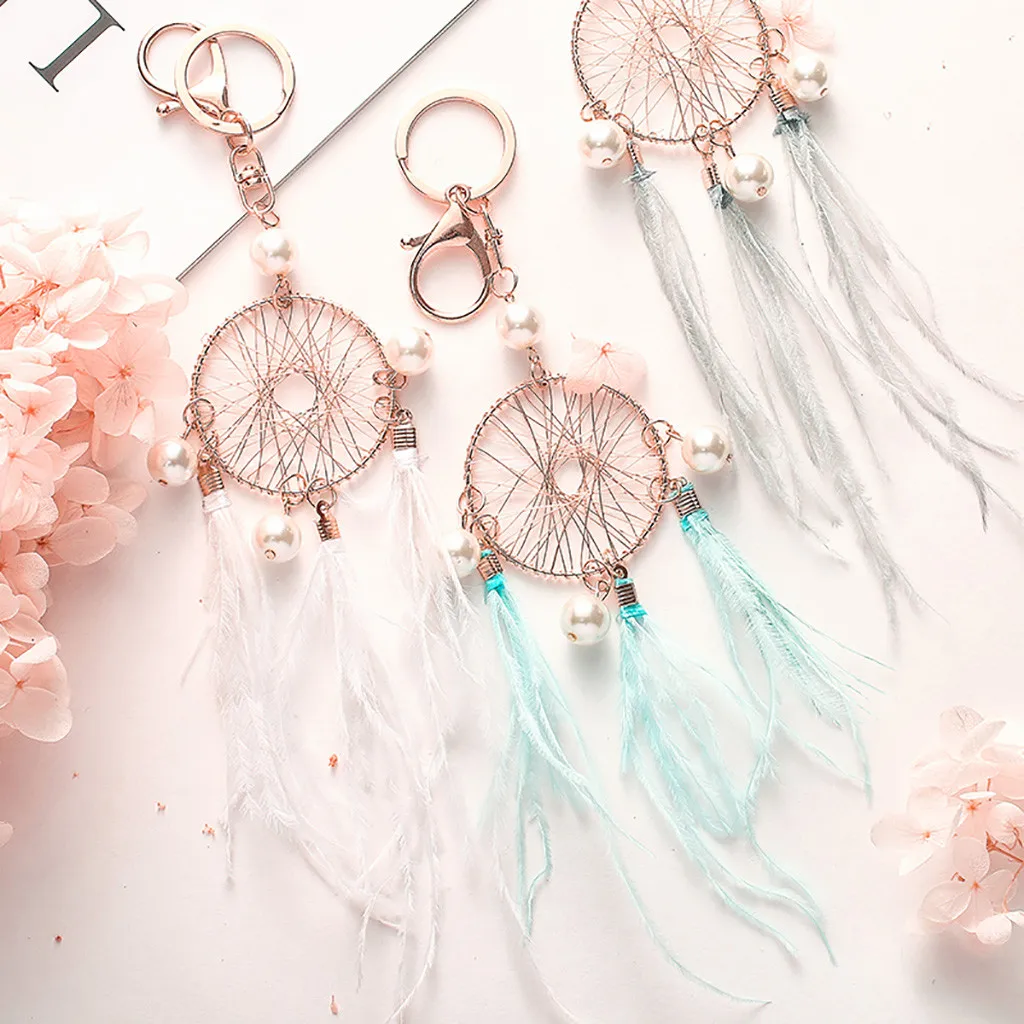 Брелок для ключей Женский винтажный брелок в индийском стиле Ловец снов с