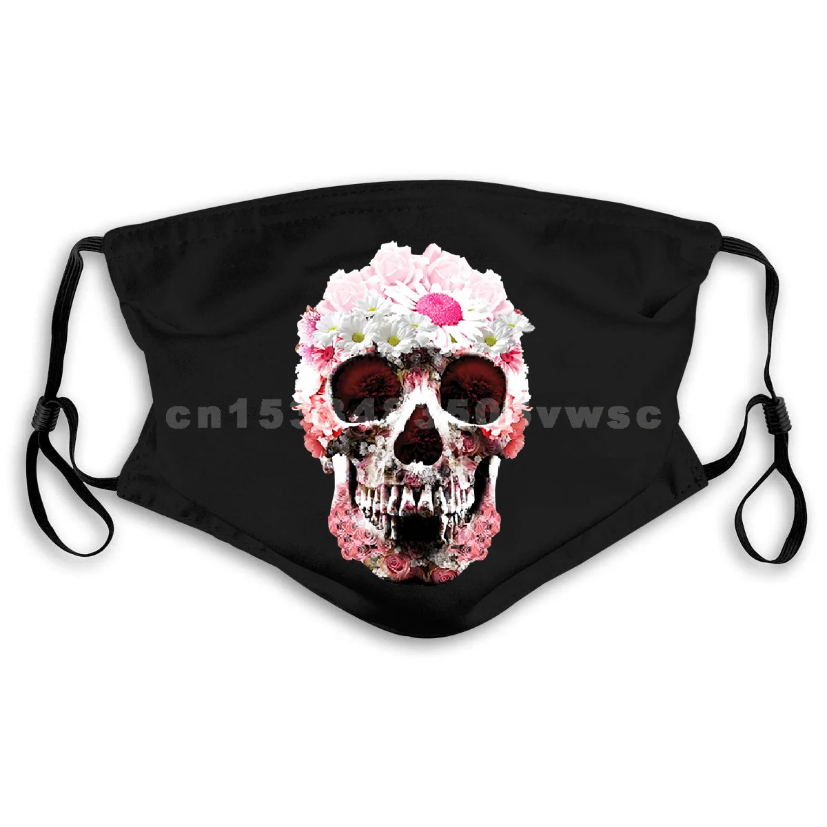 Маски с изображением сахарной маргаритки черепа Дня мертвых мексиканских цветов