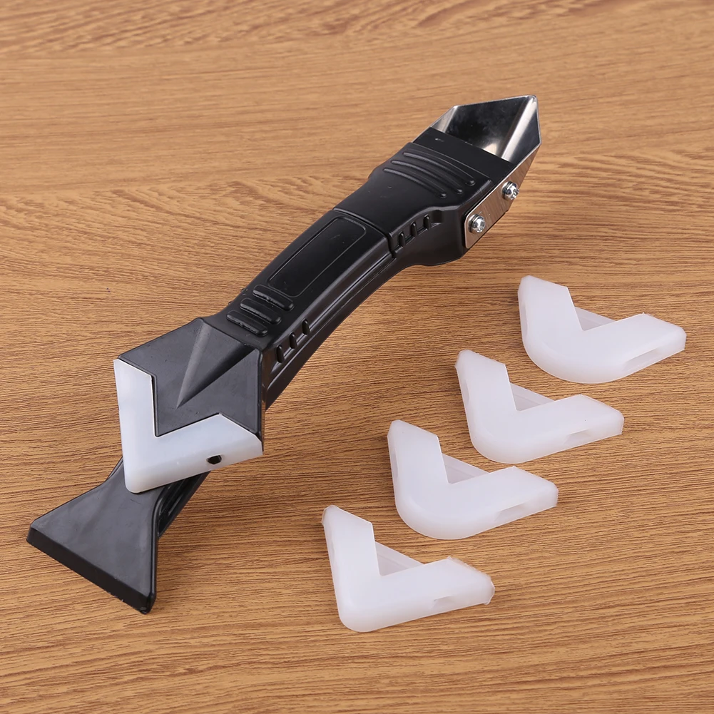 

3 In1 Glass Glue Angle Scraper Caulking Tool Shovel Binder Multifunctional Rubber Shovel Silicone Remover Angle Seam Shovel