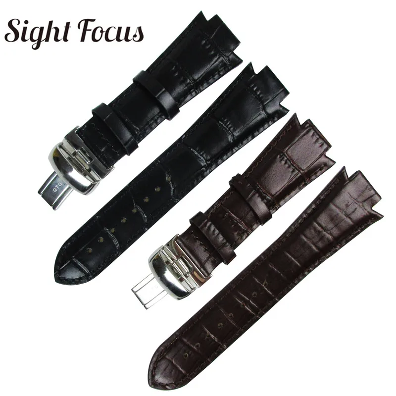Ремешок из телячьей кожи для часов Tissot t60 черный коричневый браслет с