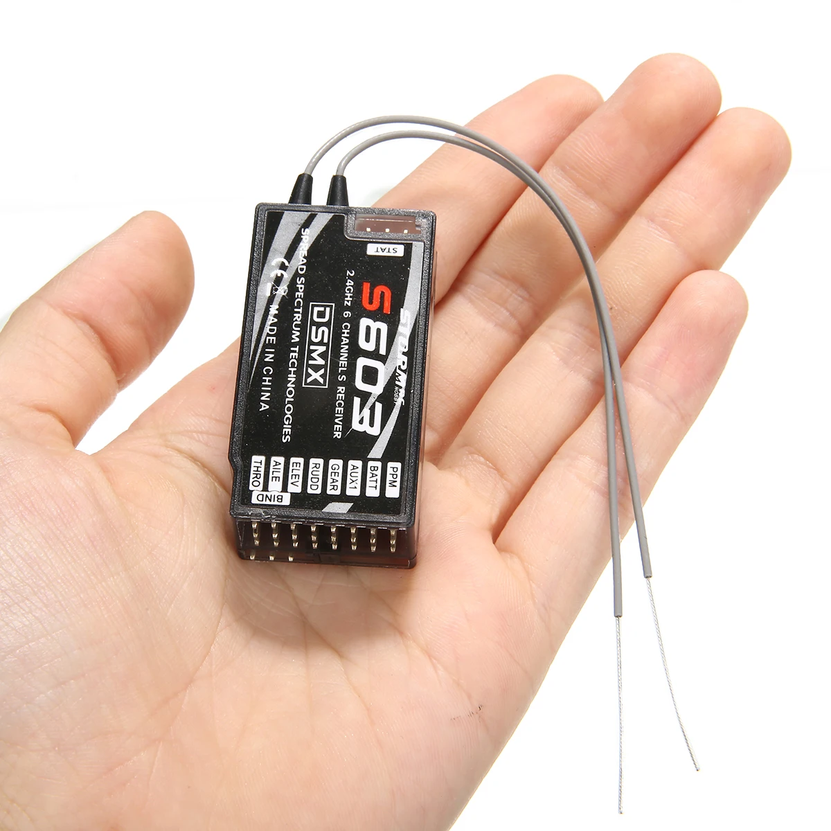 Новый S603 DSMX 6 каналов 2 4 ГГц воздушный разъем приемника RX поддержка DSM2/DSMX rReceiver