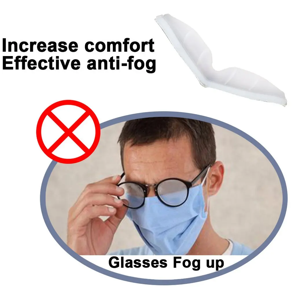 

Protection Mask Anti-fogging Silicone Nose Bridge increase Comfort effective Anti-fog Device