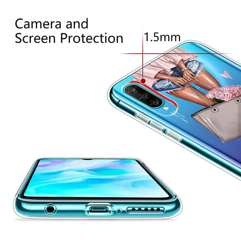 

Cosy Coffee Girls Bags Fashion For Huawei Honor Mate 10 20 Nova P20 P30 P40 P Smart Soft Crystal Slim Protective Clear Case