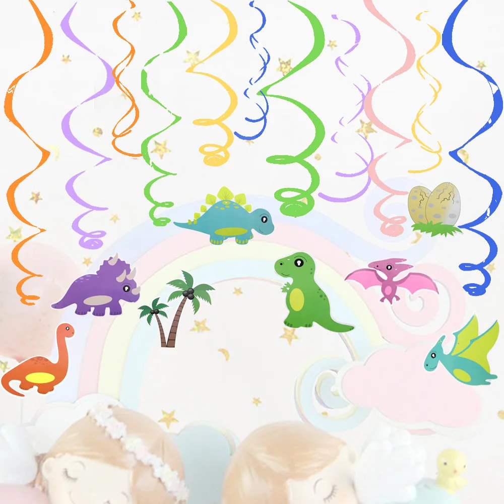 Праздничный Декор на день рождения гирлянда для вечеринки мультяшный динозавр