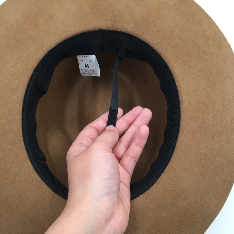 Europe and the banama cat  United States new wide-brimmed hats men and women jazz hat wool felt hat simple fashion wild England