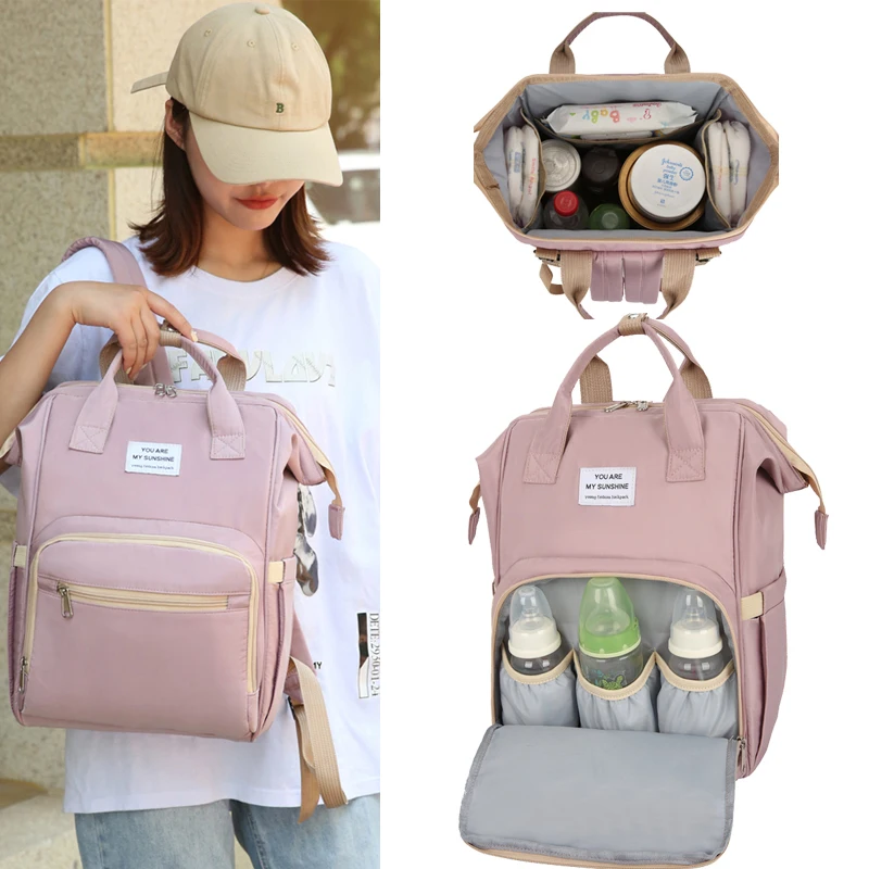 

14-Inch Mummy Bag Shoulder Multi-Functional Large Capacity Baby Going out Baby Mom Backpack