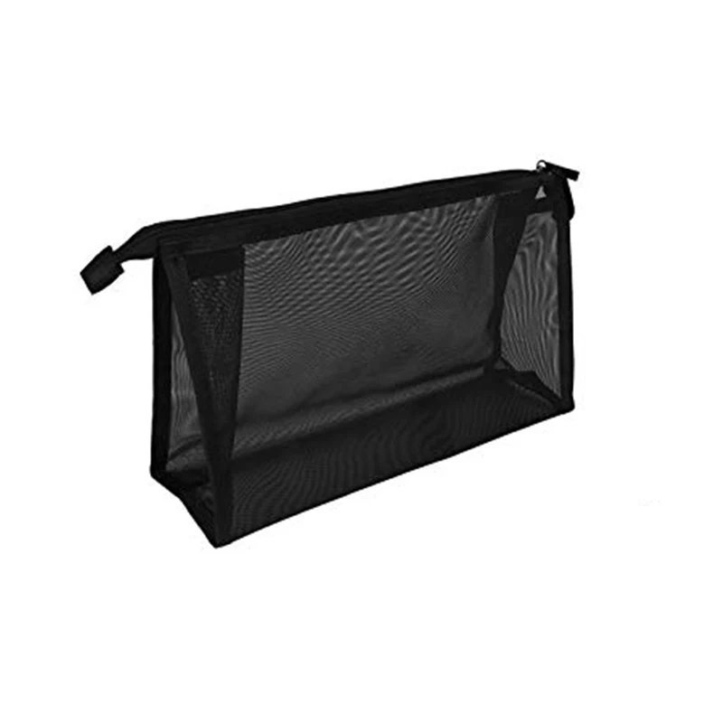 Сетчатая косметичка легкая прозрачная сумка на молнии косметический Органайзер