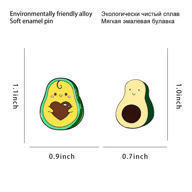 

Miraculous Cute Cratoon Avocado Pins Funny Lapel Pins Pin Back Lady Brooches Badge Backpack Bag Hat Leather Jackets Accessories