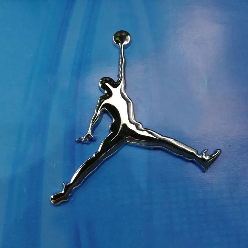 Air jordan Nike Air Jordan AJ логотип 3D металлическая боковая этикетка черно-белая с рисунком трапеции Автомобильная Наклейка декоративная наклейка