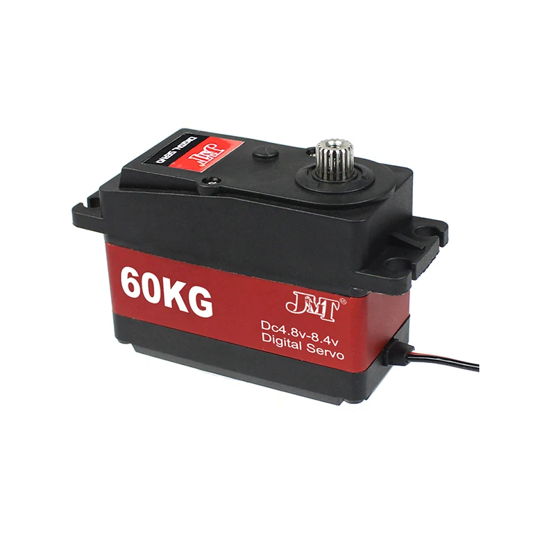 Servo Digital de engranaje de Metal, resistente al agua, 60KG, 6v-8,4 v, 60kg, alto Torque, 180, 270, 360 grados, Servo para 1/5 RC, piezas de coche-0