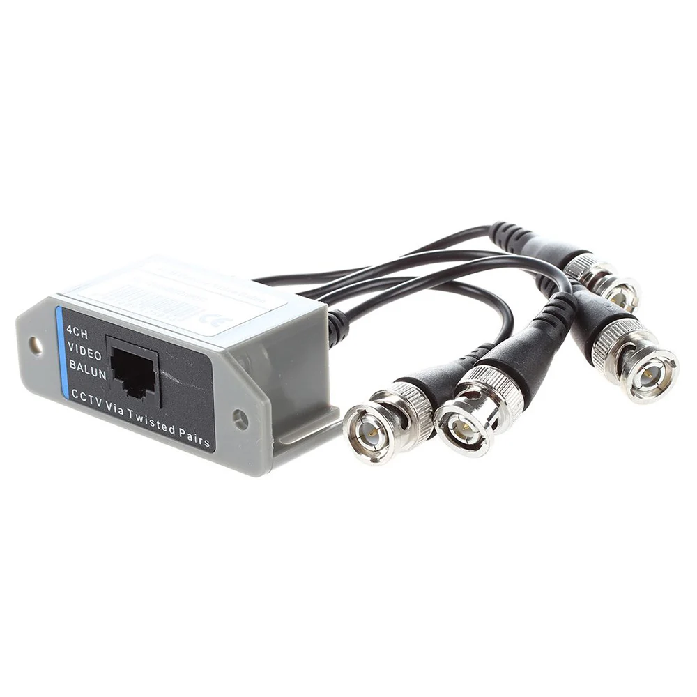 

4 Channel Video Balun BNC Male Connector UTP CAT5 Transmitter Anti Interference Video Balun for CCTV Surveillance Camera