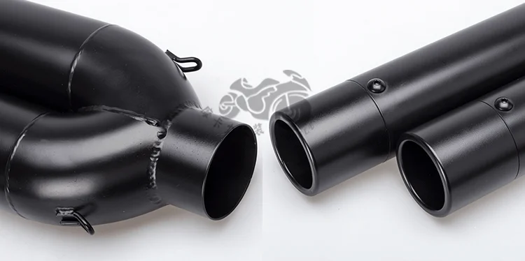 Выхлопная труба для мотоцикла глушитель двойная выхлопная с двойным выходом ЧПУ