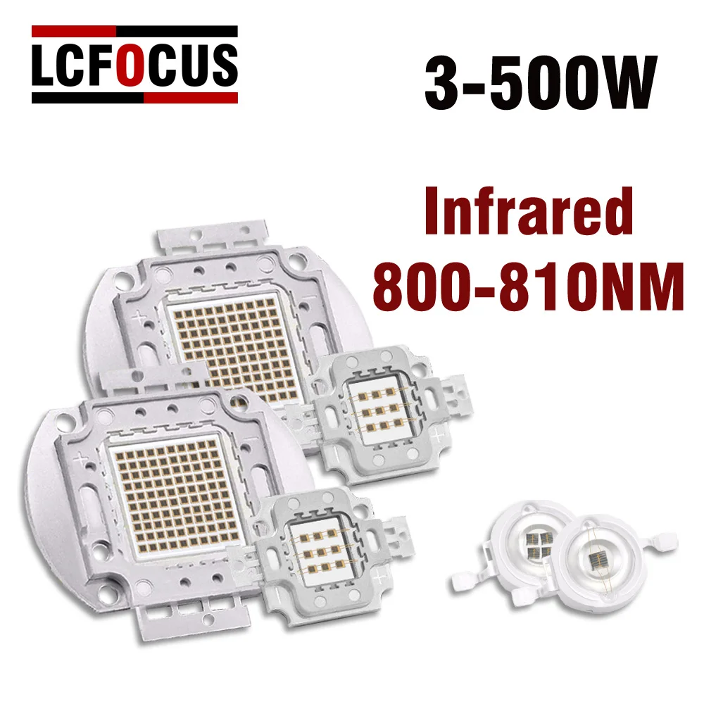 

COB Chip Infrared IR 800-810nm 3W 5W 10W 20W 30W 50W 100W 200W 300W LED Lamp Bulb Beads 3 5 10 20 30 50 100 300 W Watt