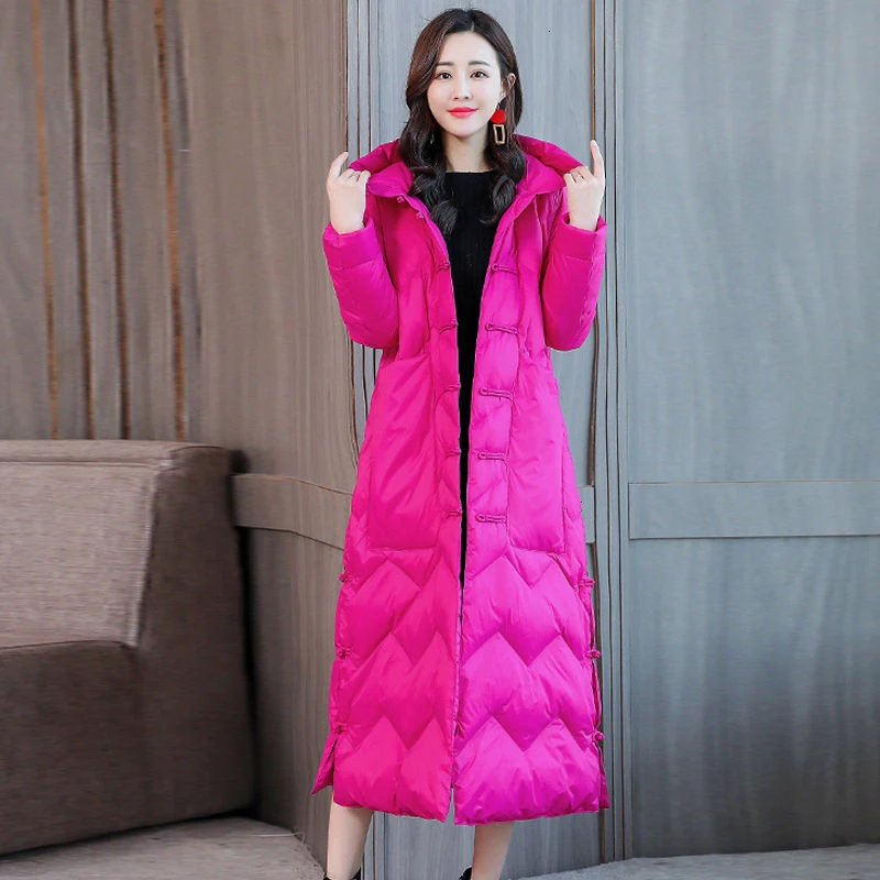 Парки длинное пальто для женщин повседневная куртка женская черная хлопковая