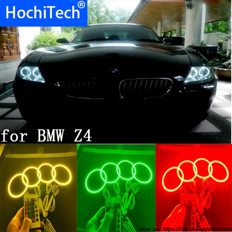 HochiTech 4 шт./компл. Мульти Цвет RGB SMD 5050 Flash светодиодный глаза ангела светильник для