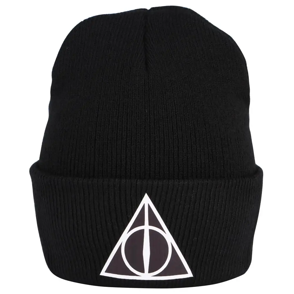 Черная Шапка-бини волшебная фантазия и Дары смерти вязаные шапки для женщин