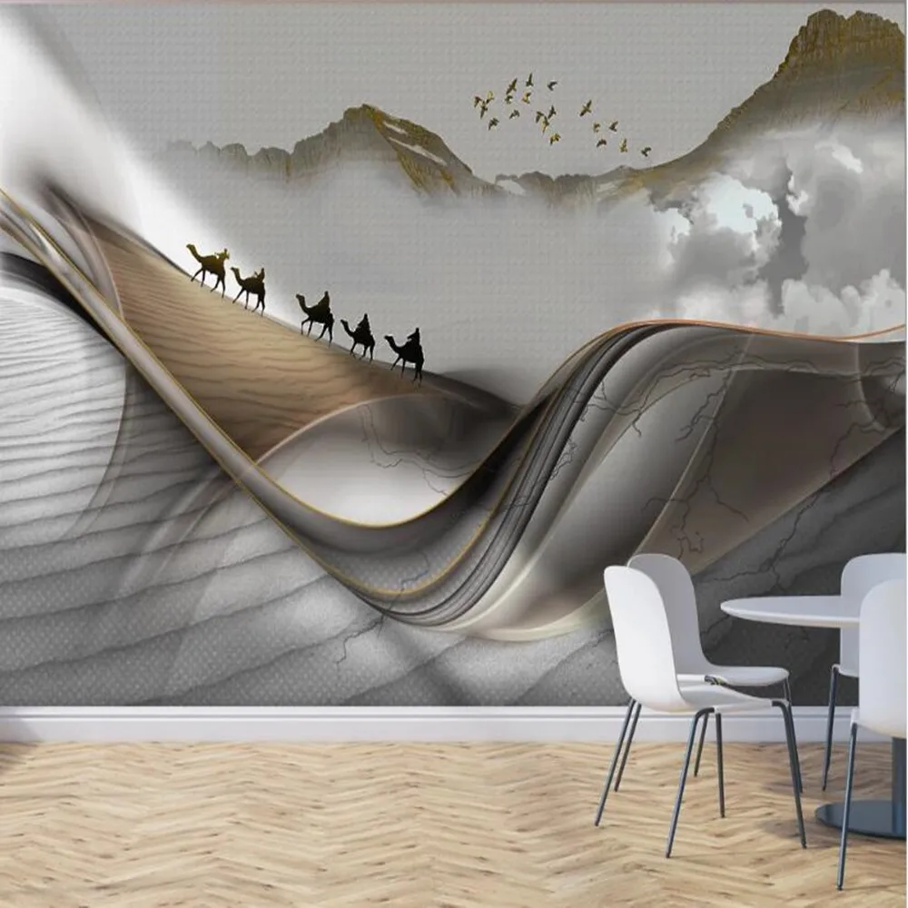 Большие 3D обои на заказ современные абстрактные настроения пустынный ТВ фон